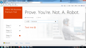 Office 365 Prove you're not a Robot