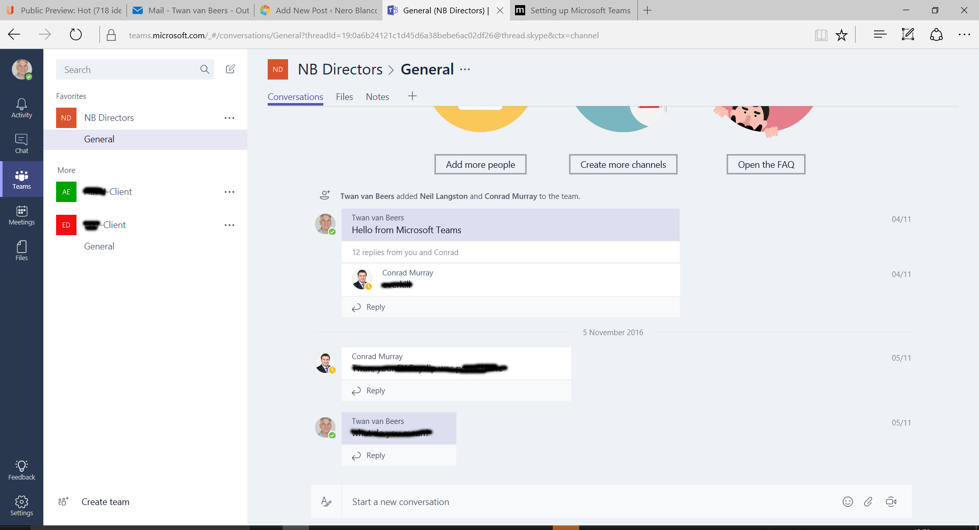 Office 365 Persistent Chat (Microsoft Teams) - Nero Blanco
